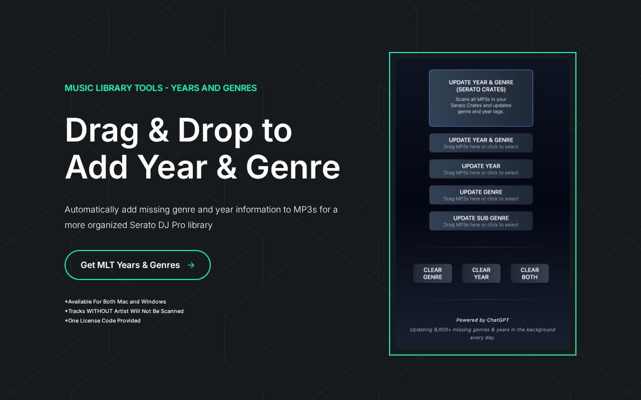 Music Library Tools - Years And Genres
